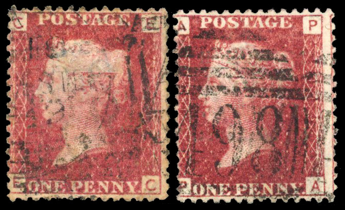 1864 Mitchell Henry's Committee, 82 Market-St unofficial underprints. Two used examples