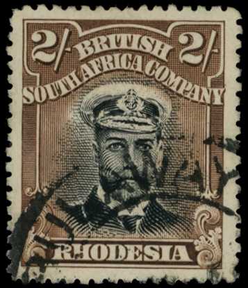 1913-7 2/- Head Die I, perf 15. Fine...