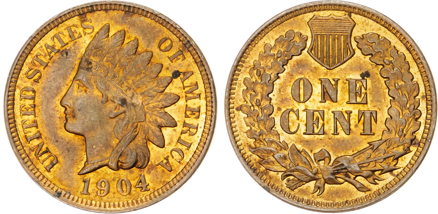 USA, Indian Head bronze Cent, 1904