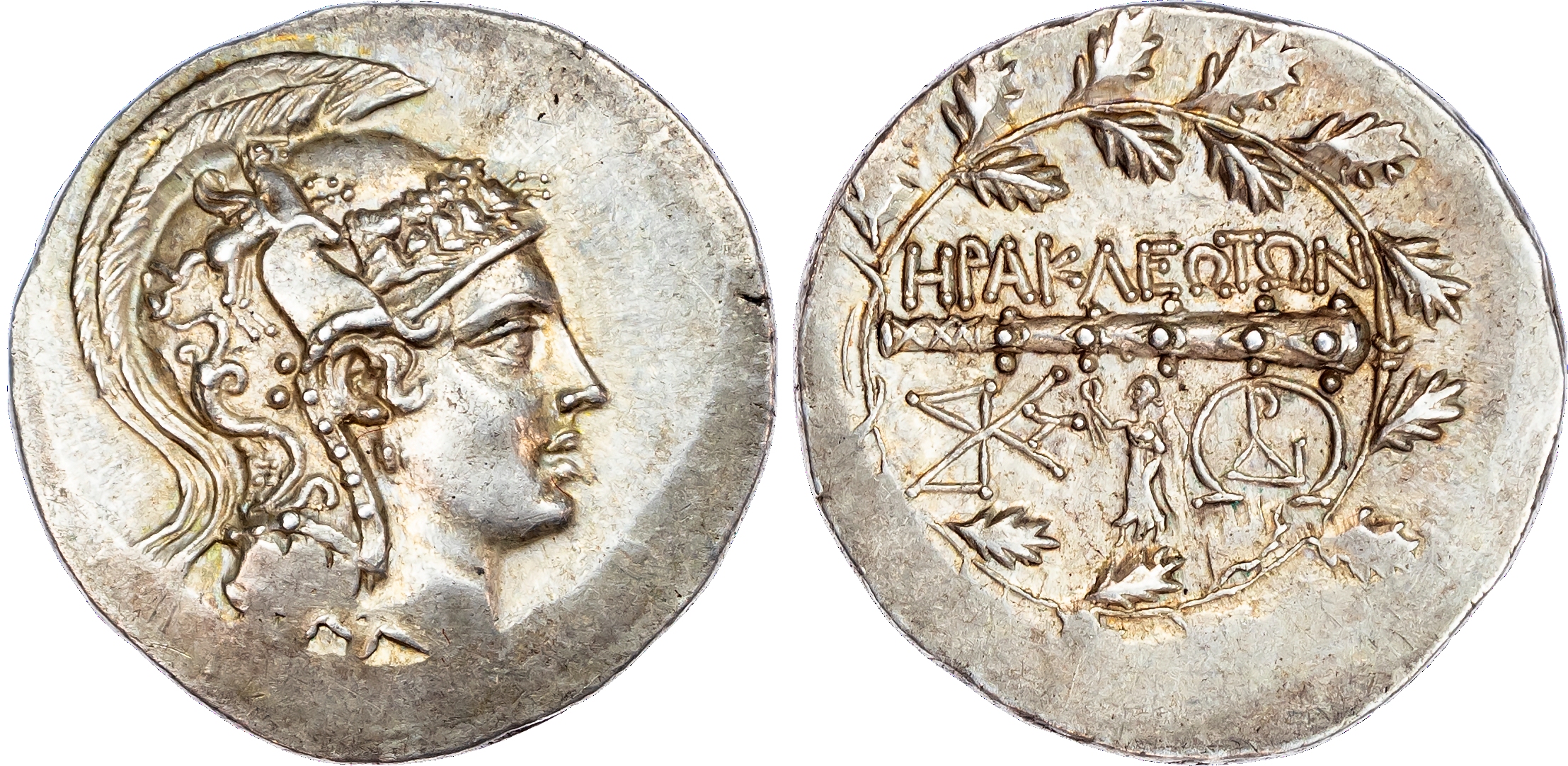 Ionia, Herakleia ad Latmon (c. 140-135 BC) AR Tetradrachm, Stephanophoric type, 16.52g.