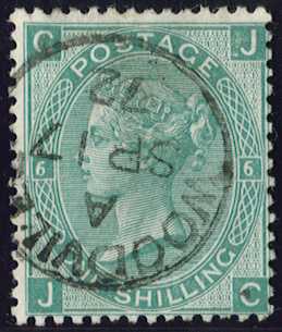 1871 1s Green Pl.6. Very fine used...