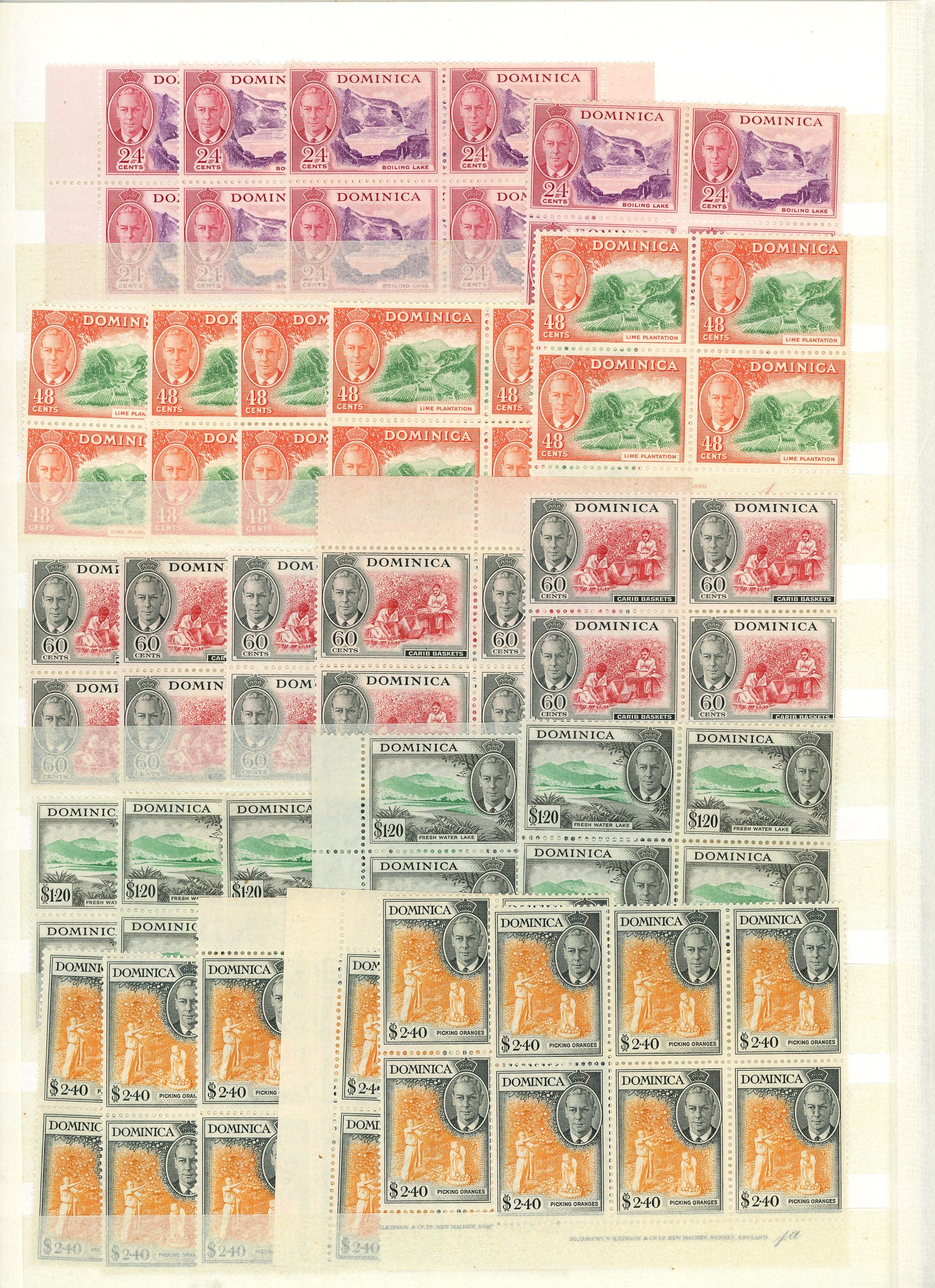 Dominica SG 120-134 collection mint