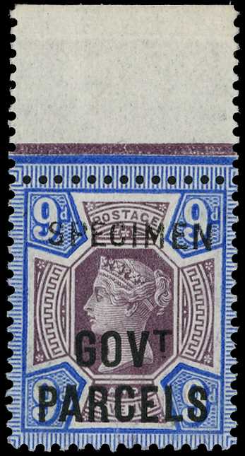 Government Parcels. 1887 9d dull purple...
