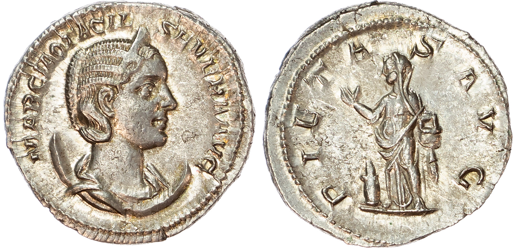 Otacilia Severa (wife of Philip I) AR Antoninianus, Rome, 4.23g. 