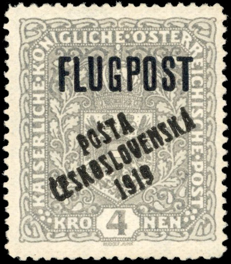 Czechoslovakia SG 93 4kr grey Flugpost mint