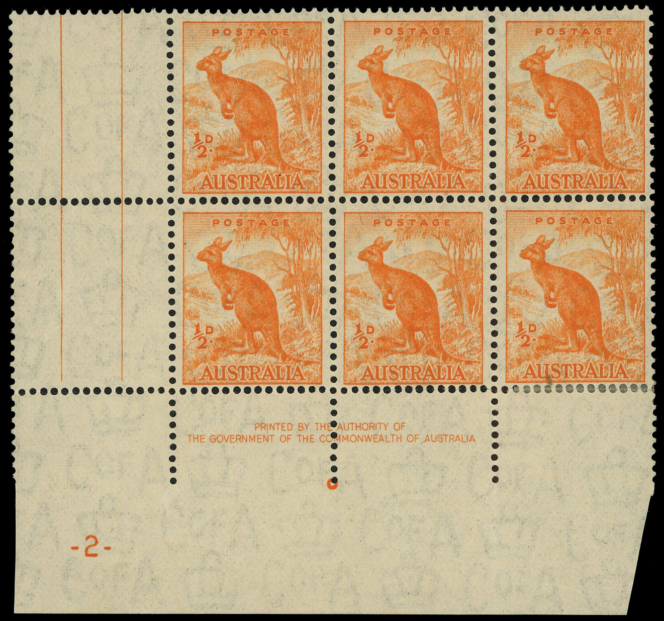 Australia SG 179 Plate block mint