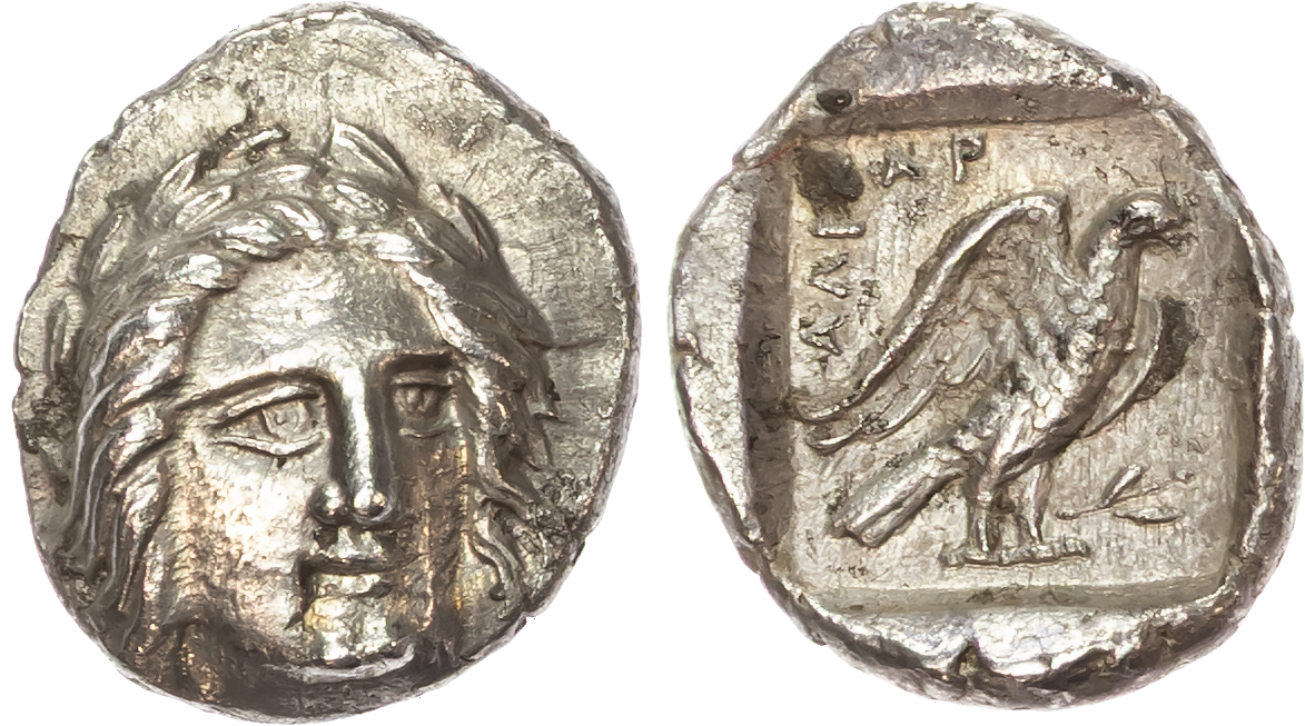 Karia, Halicarnassos (c. 400-387 BC) AR Drachm, 3.53g. 