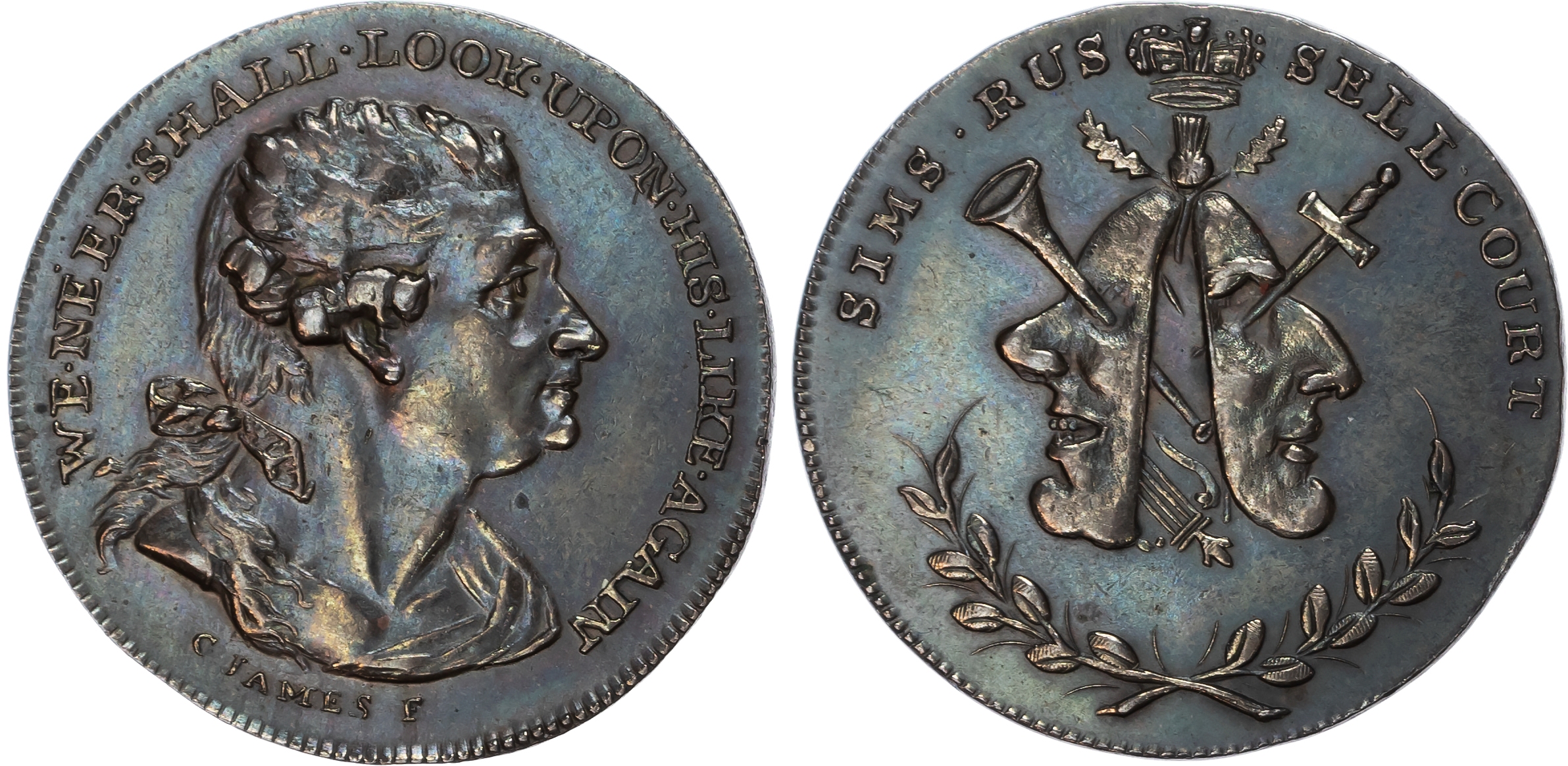 London, Newgate Street . Daniel Eaton (republican publisher, acquitted of sedition) Halfpenny 1795, Bust left …