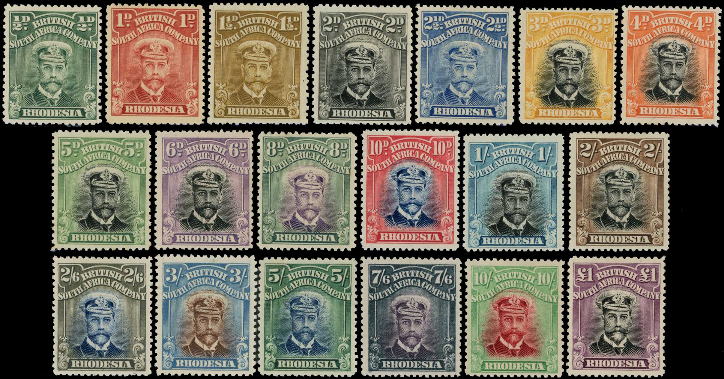 1913-23 Admiral representative set of...
