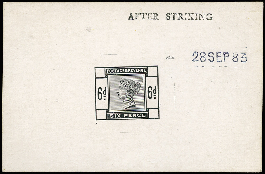 GB 1883  SG194var Die Proof