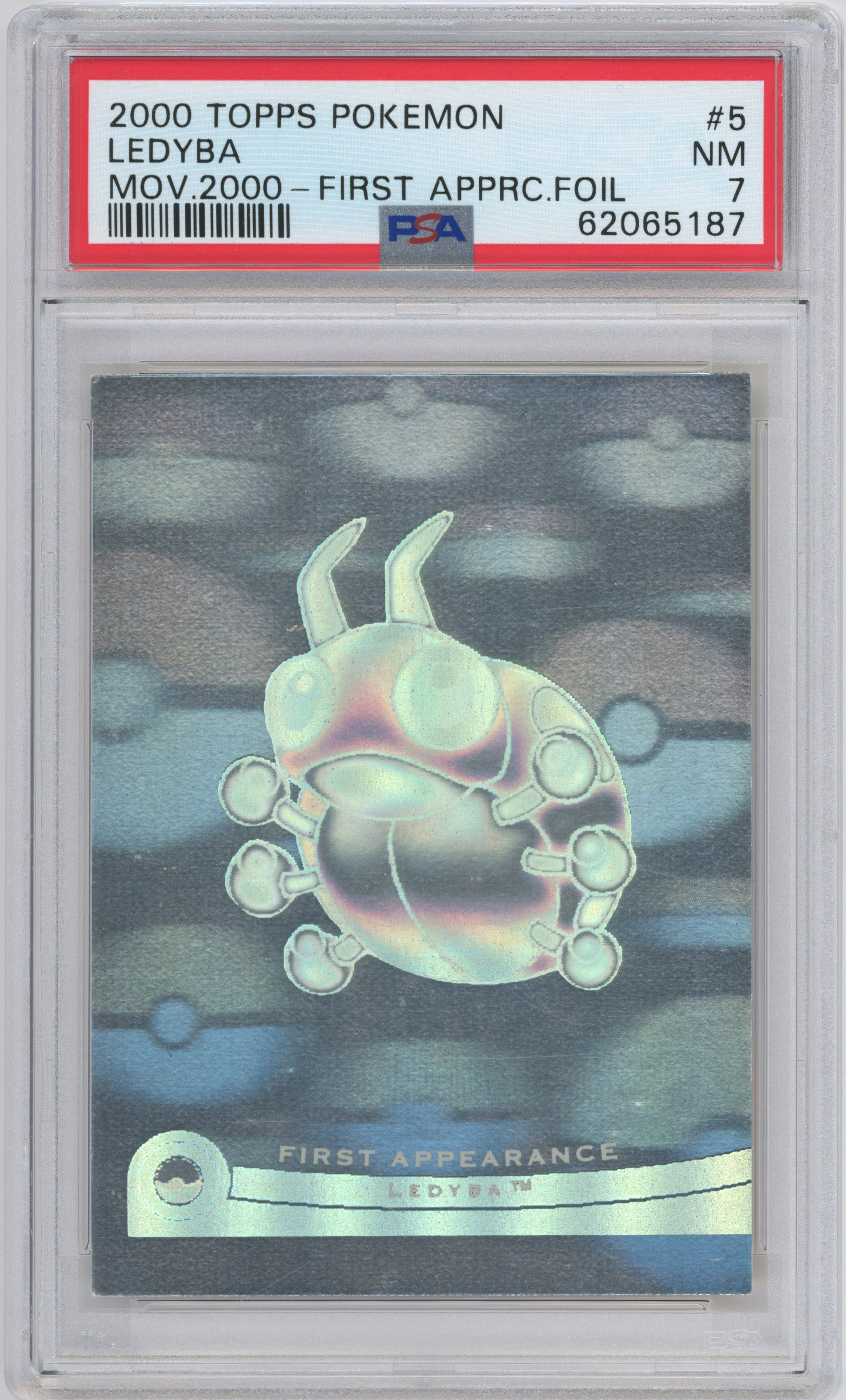 Pokémon Topps - PSA 7 Ledyba First Appearance Foil - Pokémon The Movie 2000