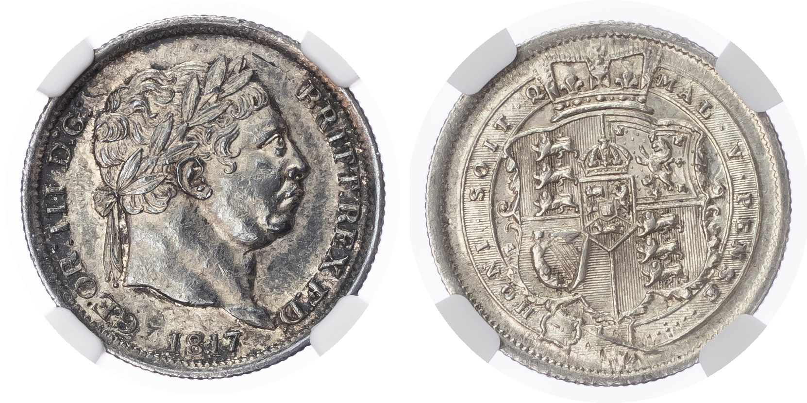 George III (1760-1820), Shilling, 1817, NGC MS62