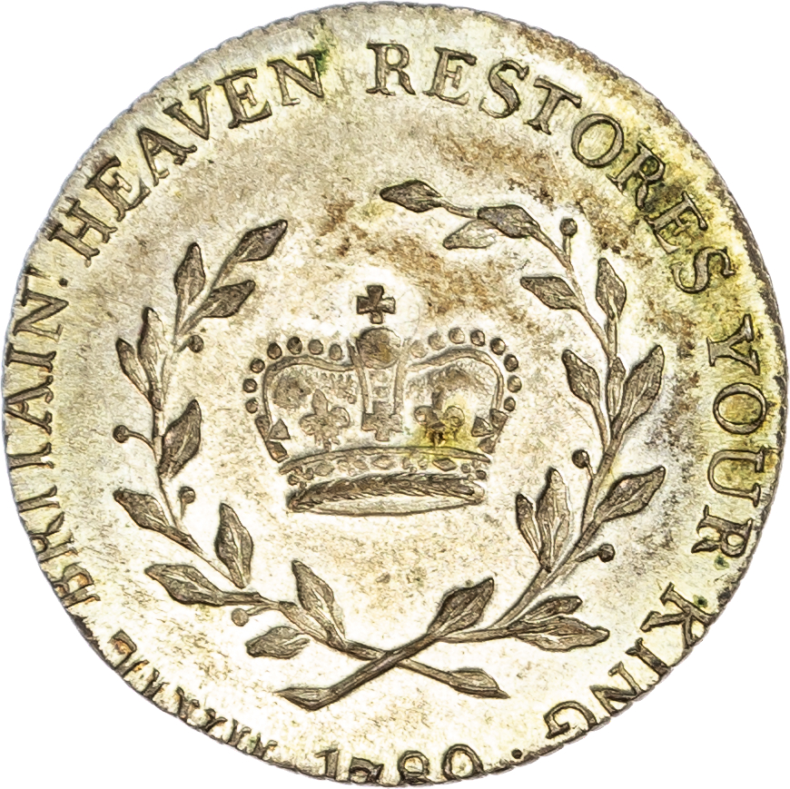 London, National Series, William Davis - Thanksgiving at St. Paul’s gilded Halfpenny 1789