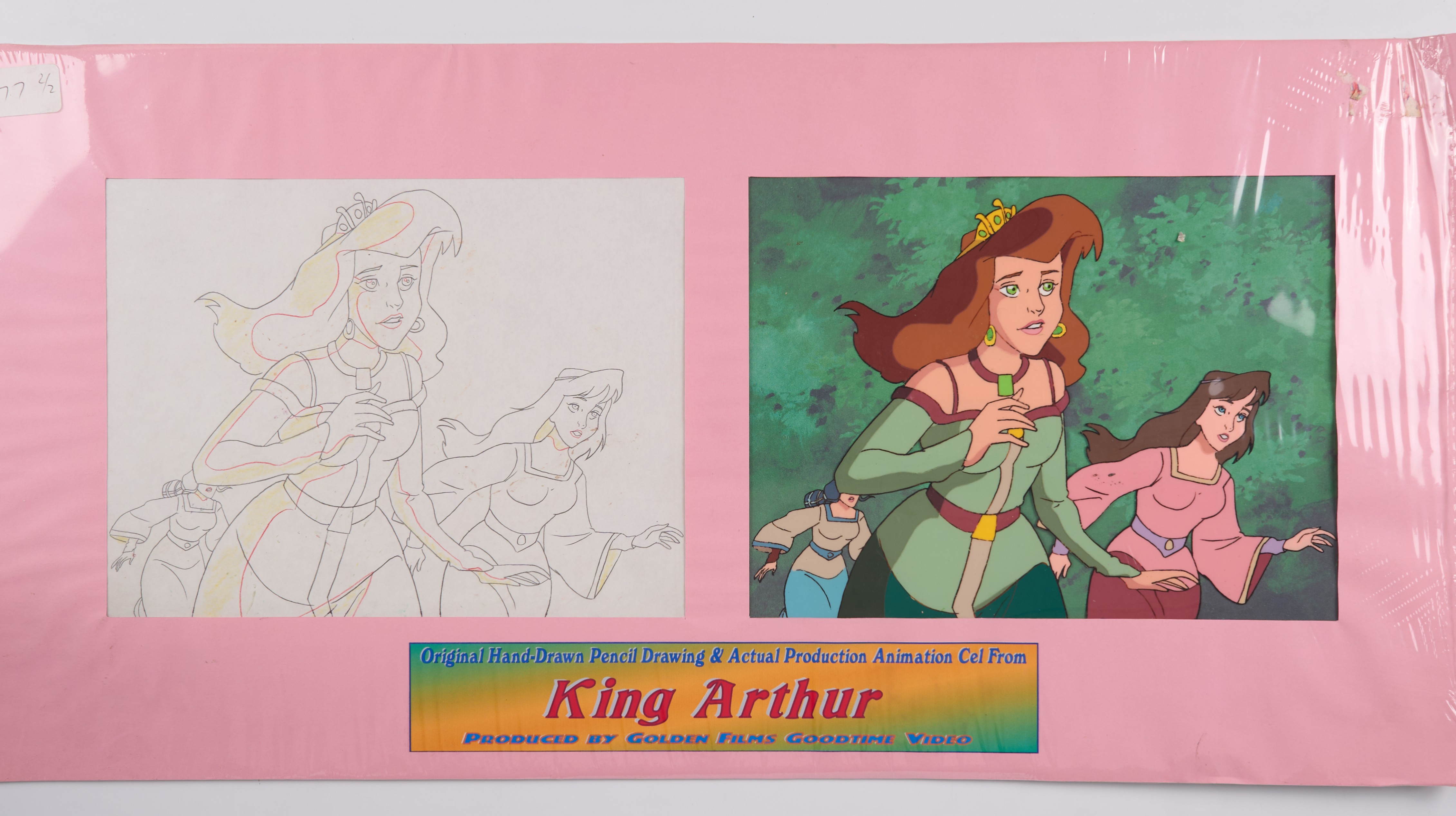 Thumberlina and King Arthur Production Animation Cels and Drawings (Golden Films, 1992-93) Total 7