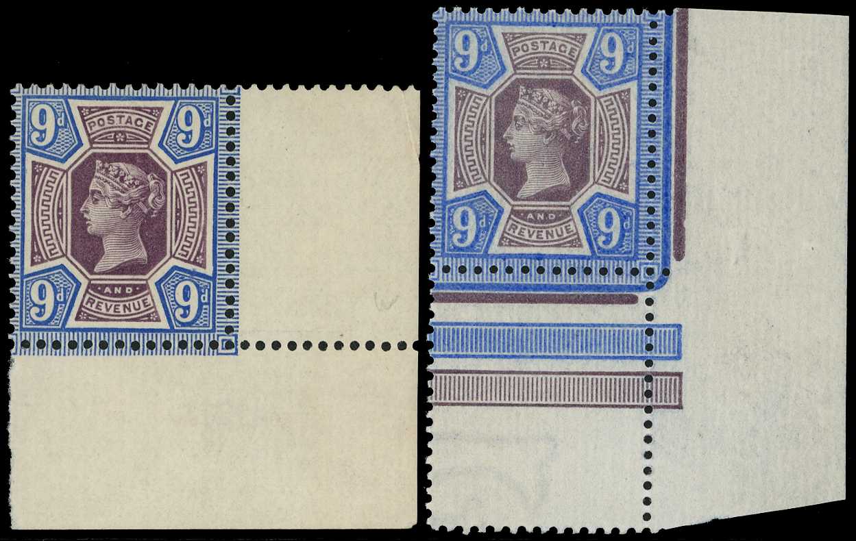 1887 9d (deep) dull purple and (deep) blue...