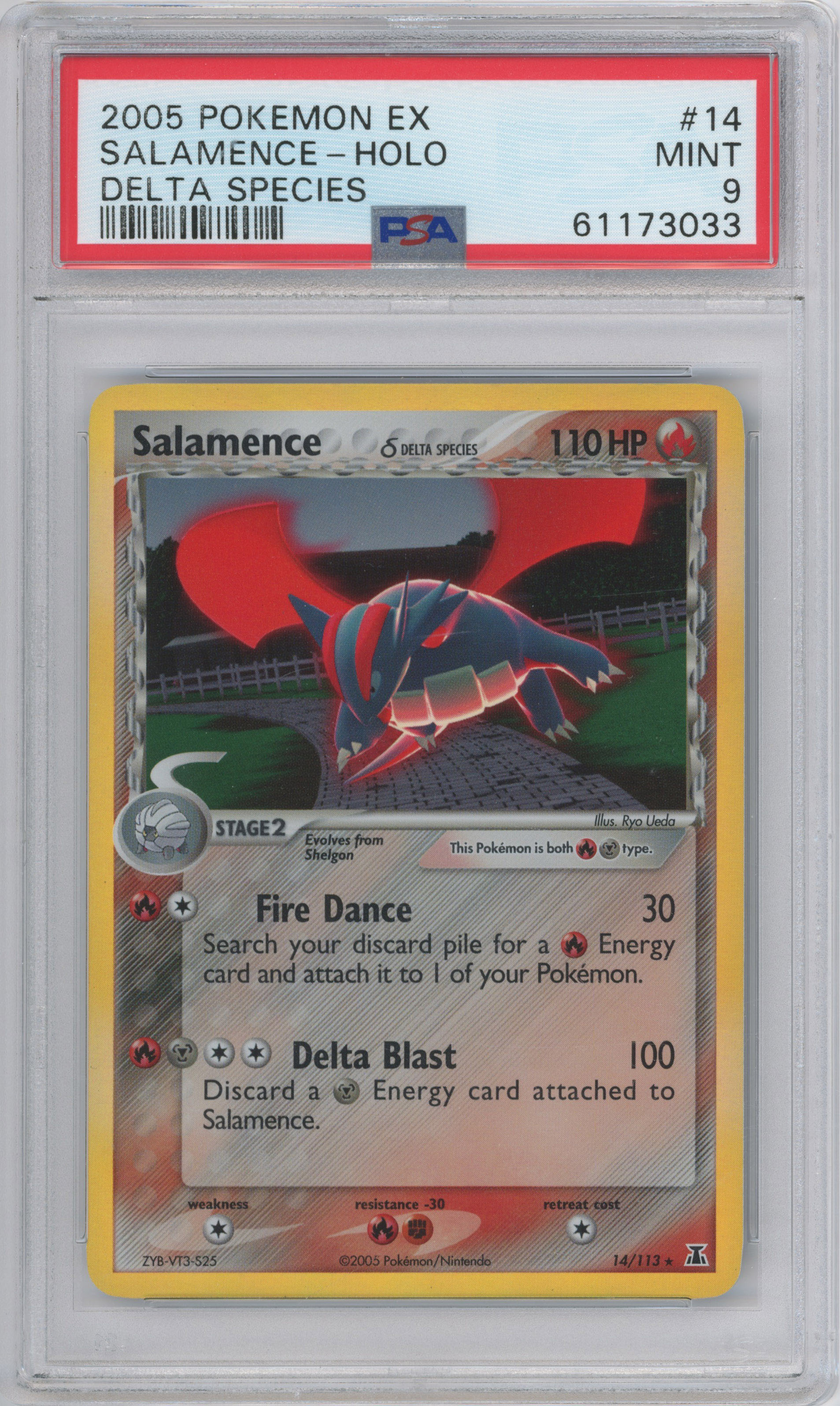 Pokémon TCG - PSA 9 Salamence Holo - Delta Species #14
