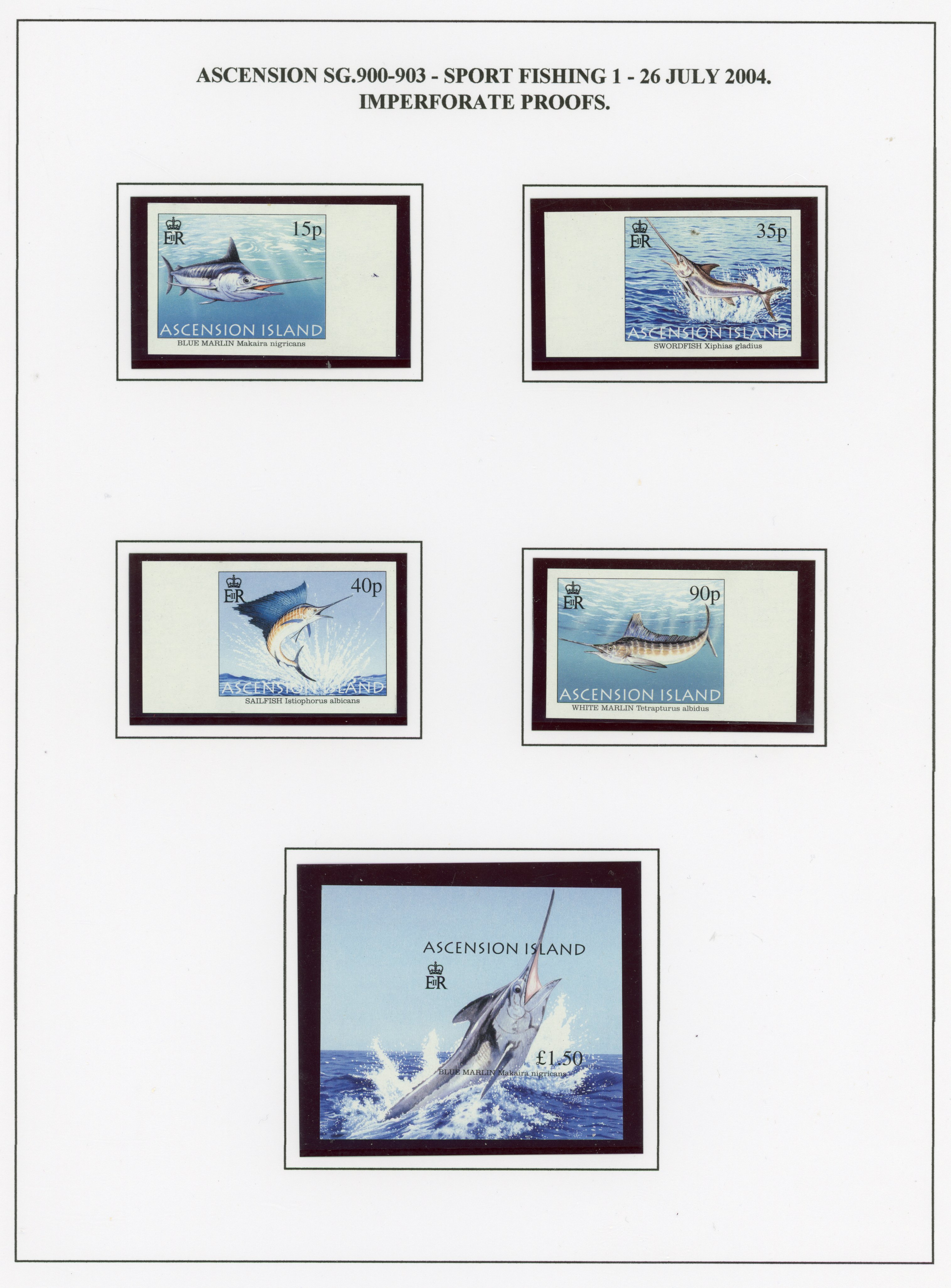 Ascension SG 900-MS904 imperforate proofs mint