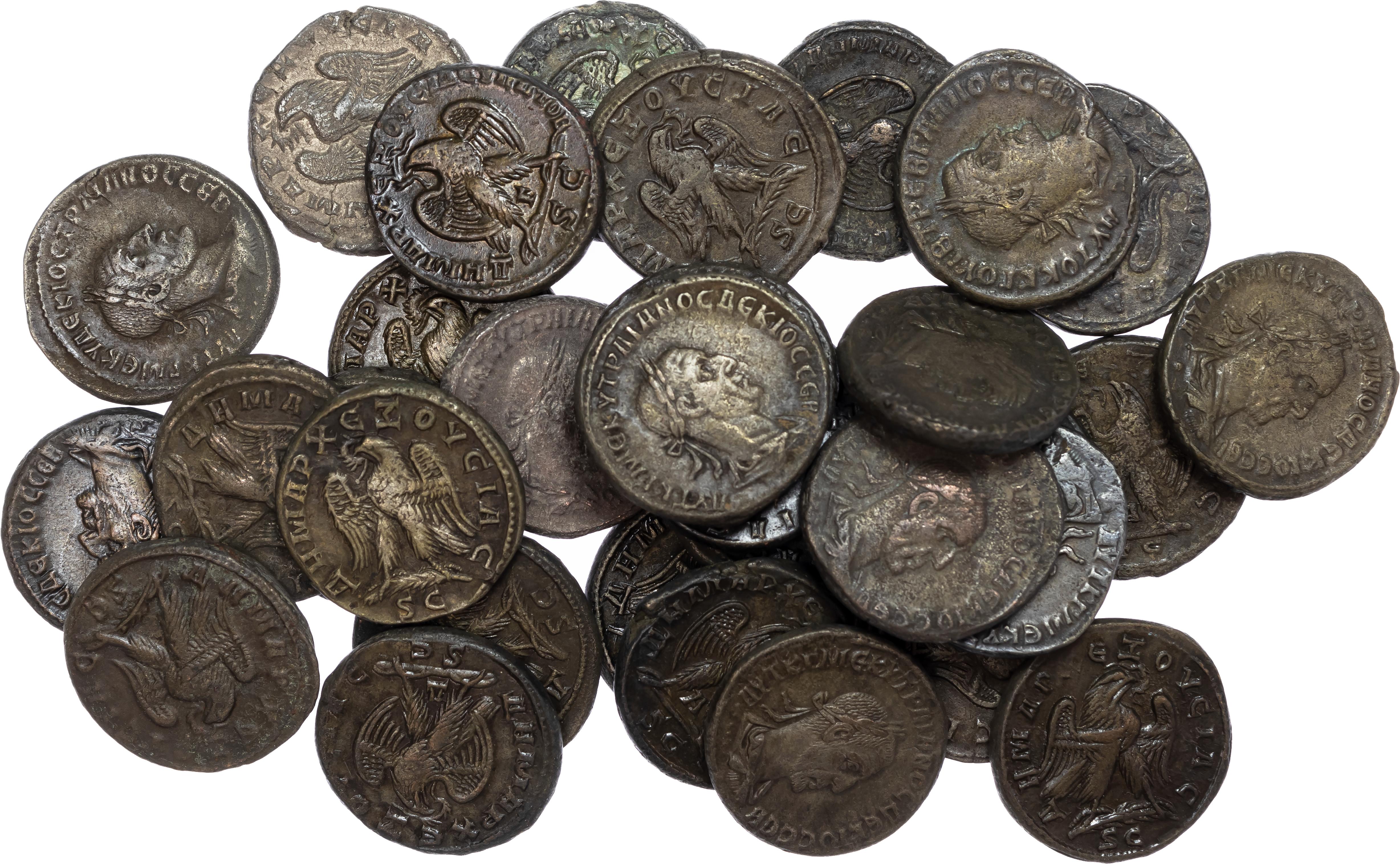 Group Lot of Billon Tetradrachms (32), Trajan Decius, Trebonianus Gallus. 