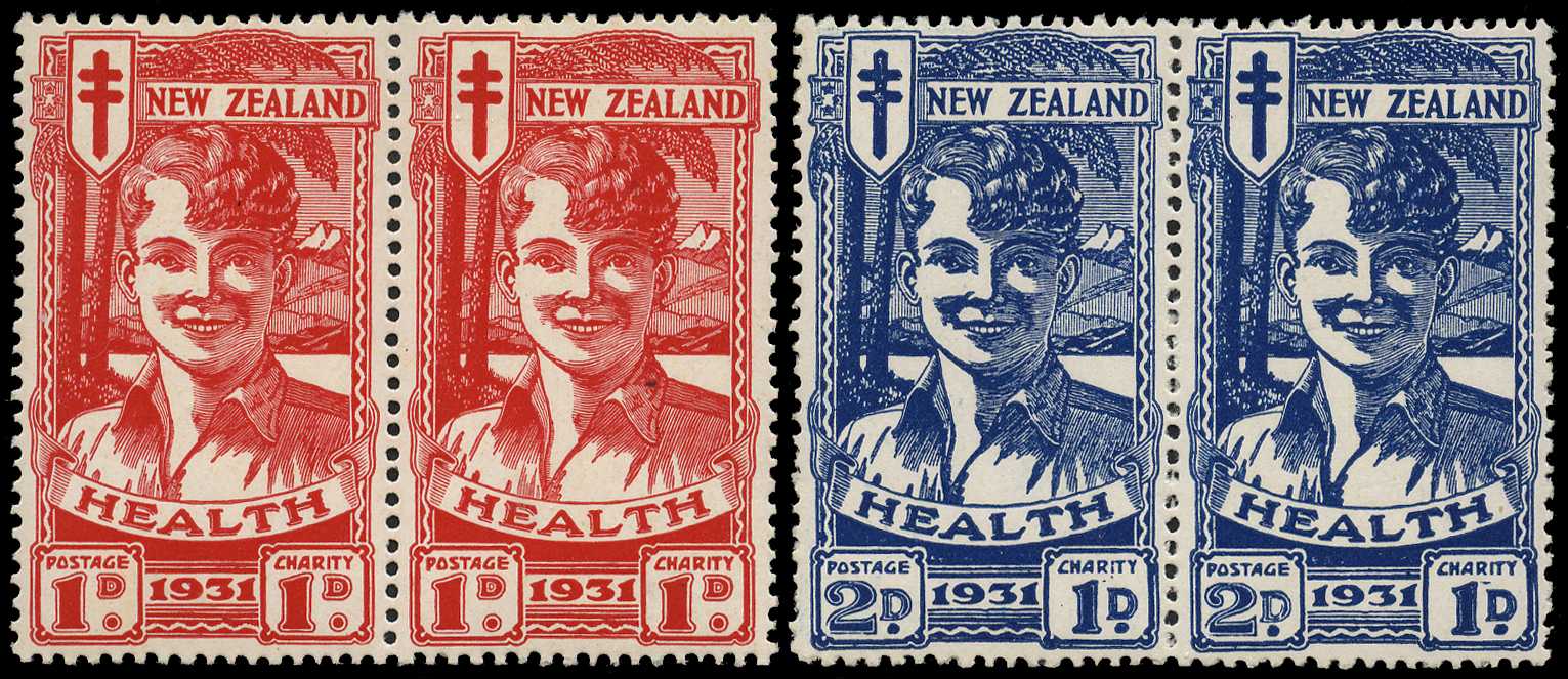 1931 'Smiling Boy' 1d + 1d and 2d + 1d...