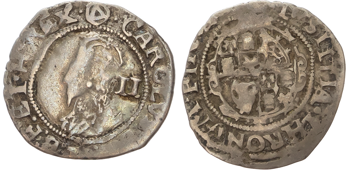 Charles I (1625-1649), AR Halfgroat, Group D, Type 3a2-3.