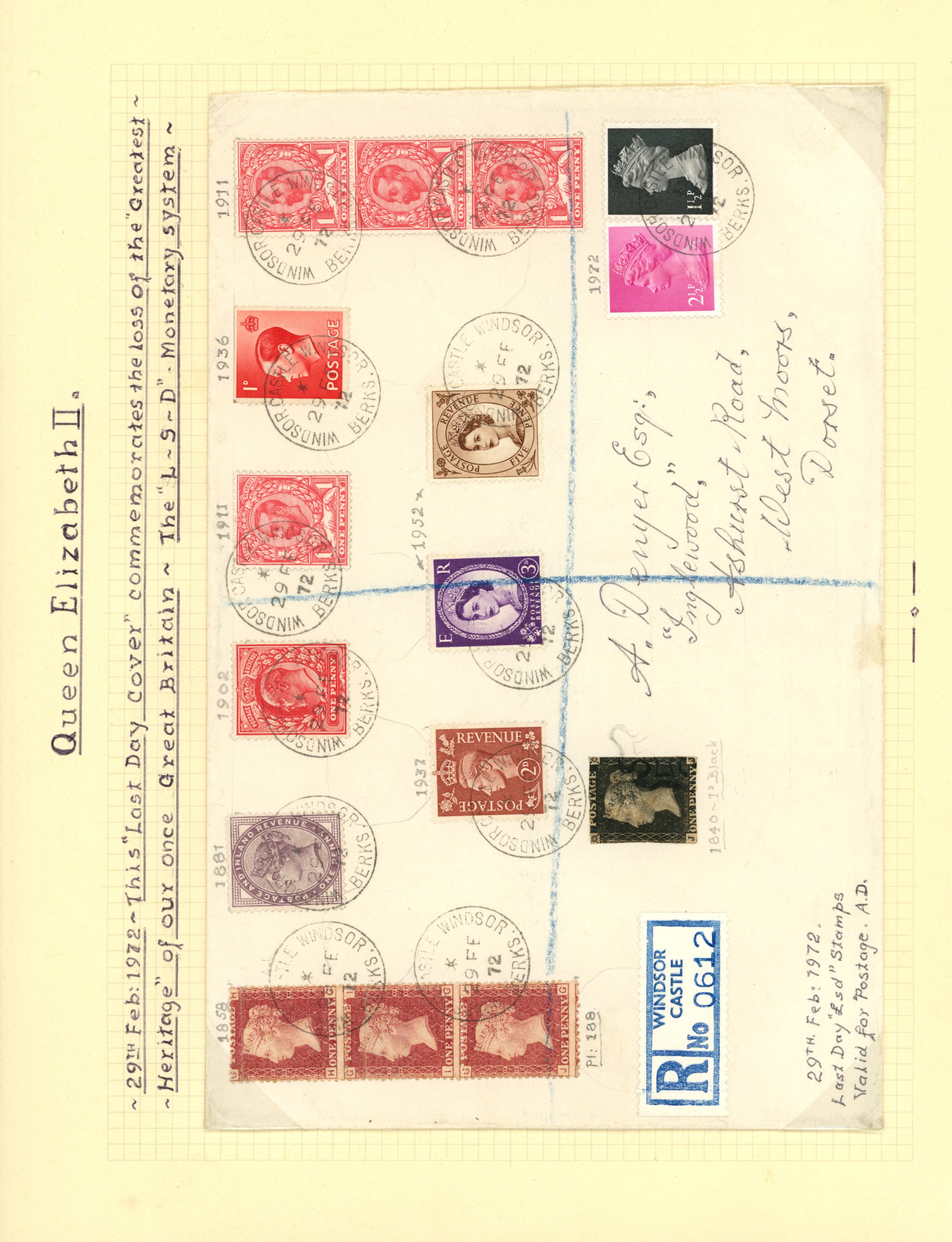 FIRST DAY COVERS: 1972 (29 Feb)...