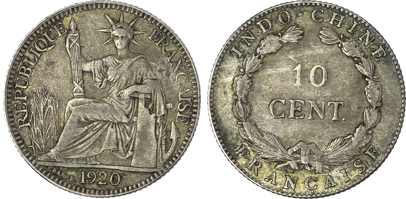 French Indo China. Lot of 3 Coins. 1900-1947. 