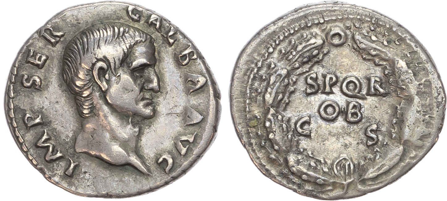 Galba (AD 68-69) AR Denarius, Rome, 3.58g. 