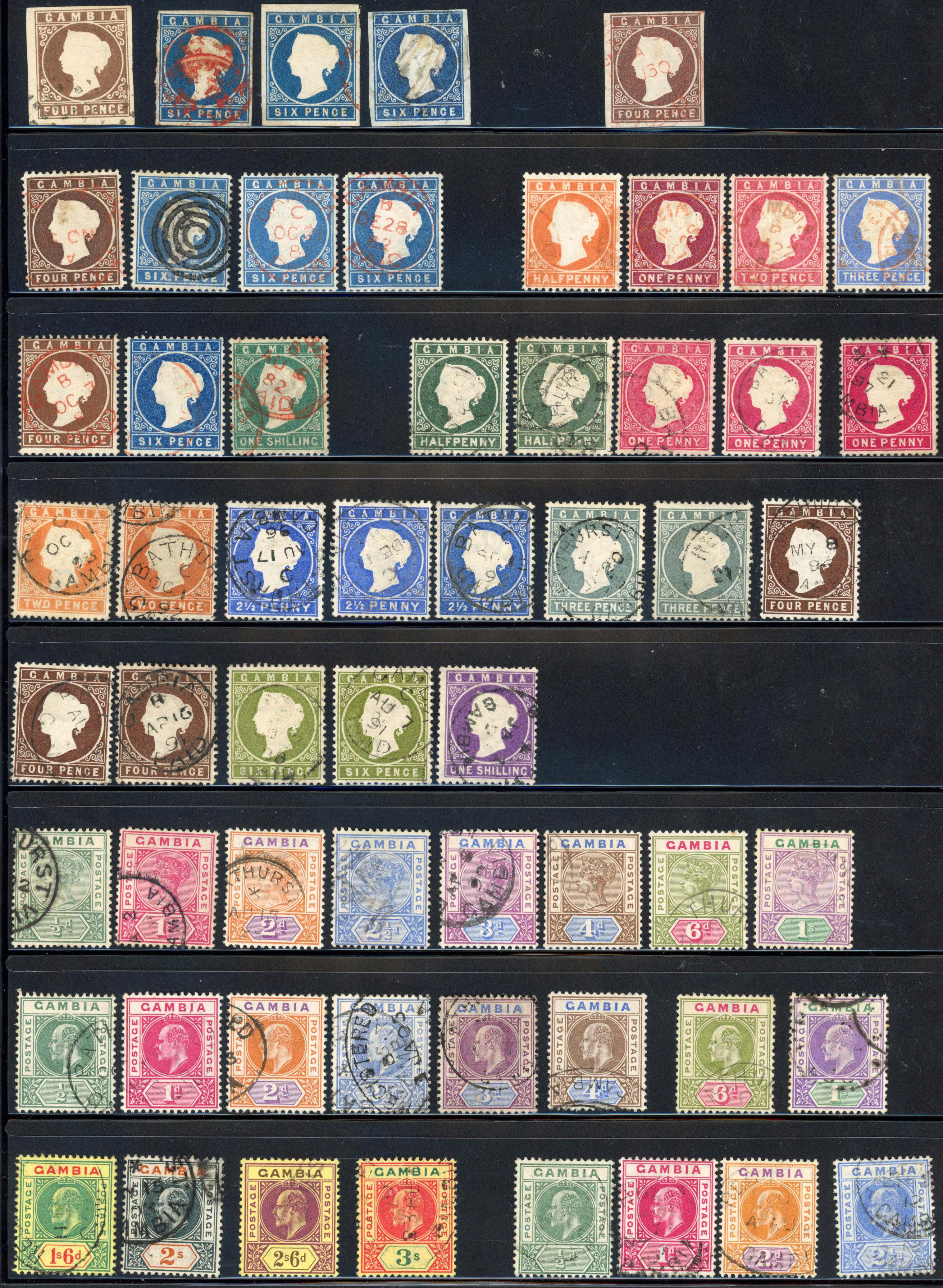 Gambia 1869-1929 collection used