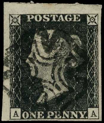1840 1d Black Pl.1b. Superb used good to...