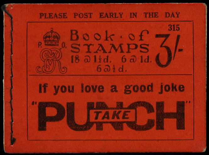 1936 (July) 3/- booklet (#315). Perfs...