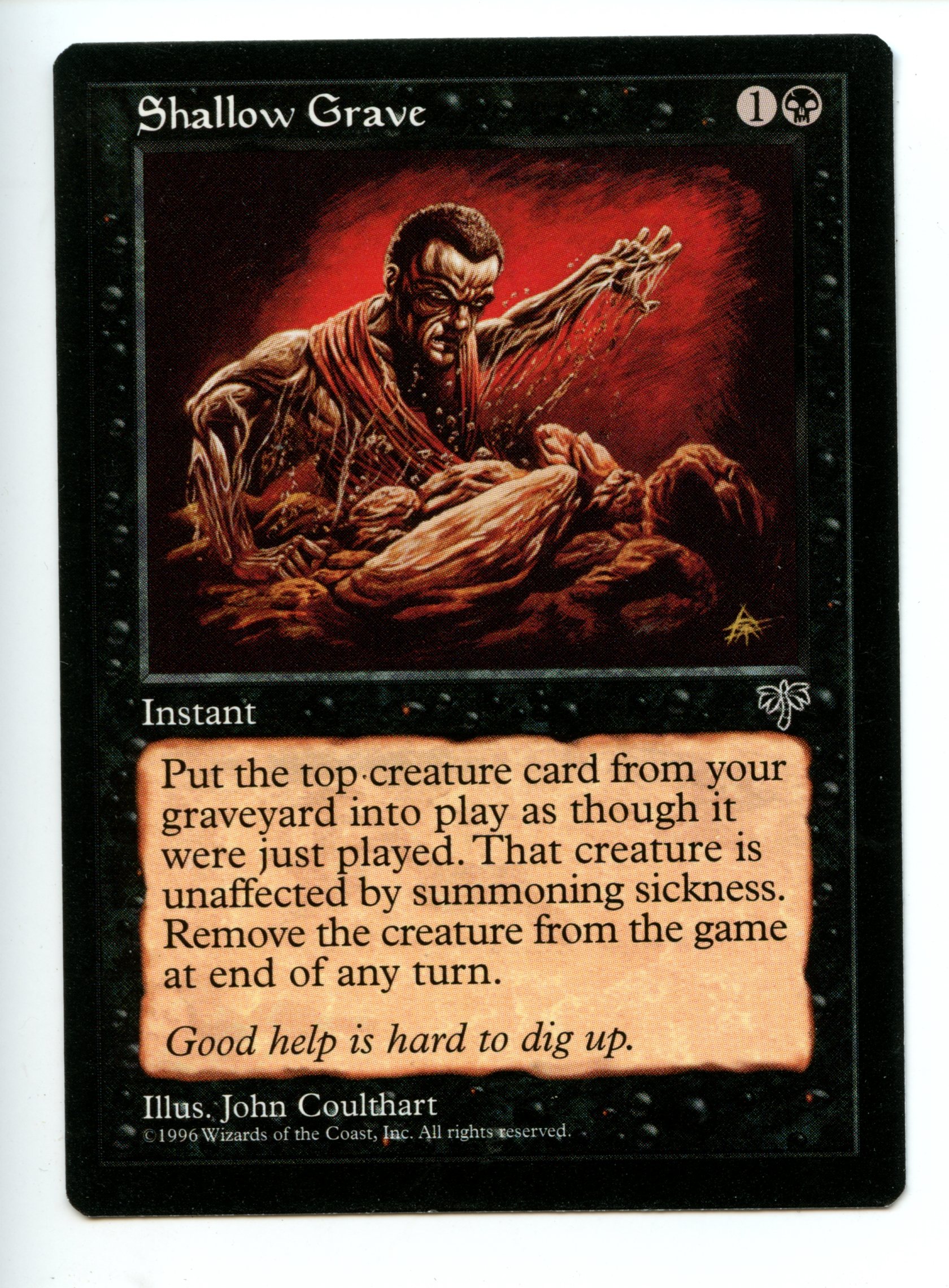 Magic the Gathering - Shallow Grave  - Mirage  - Lightly Played 