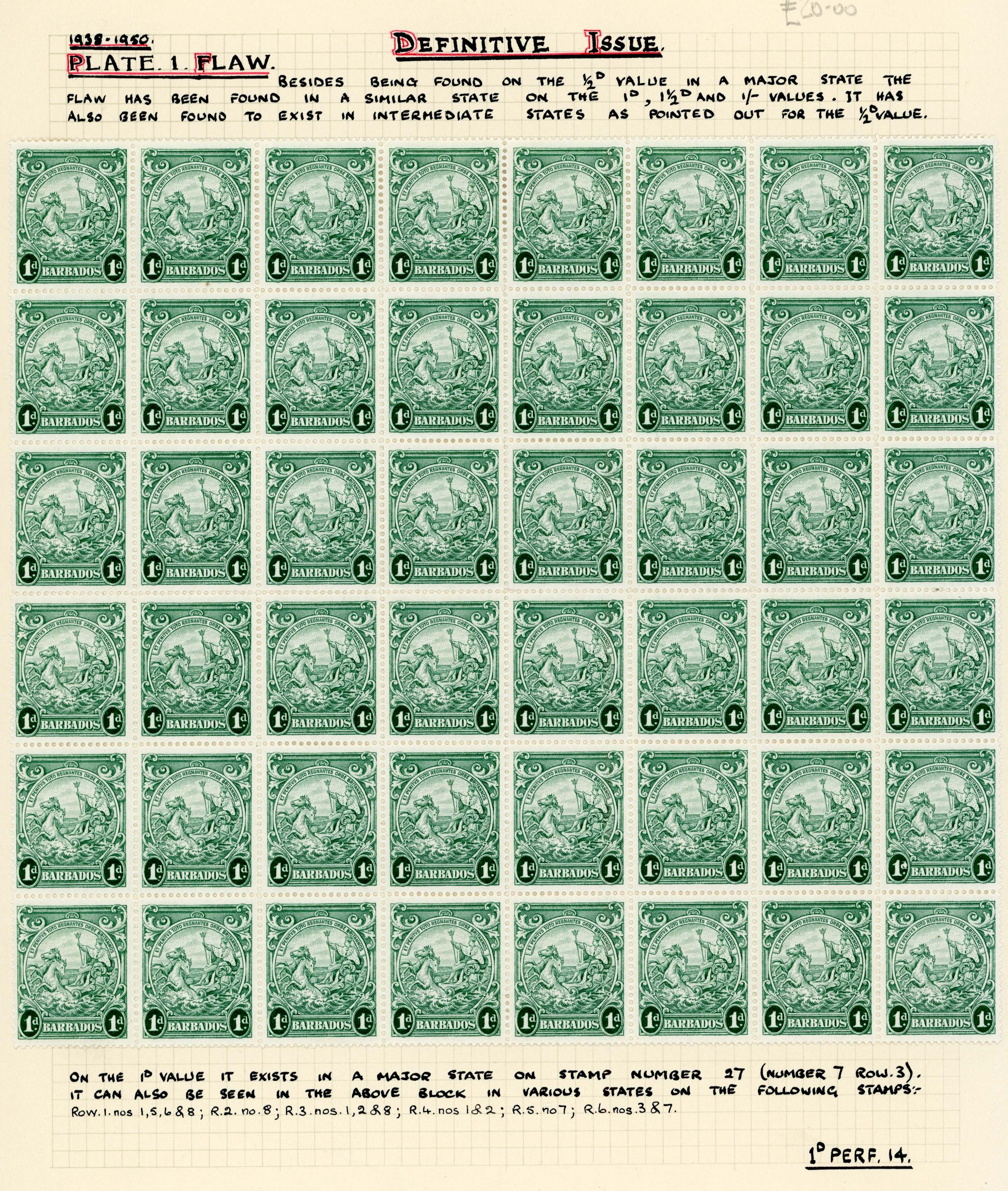 Barbados 1938/47 varieties mint