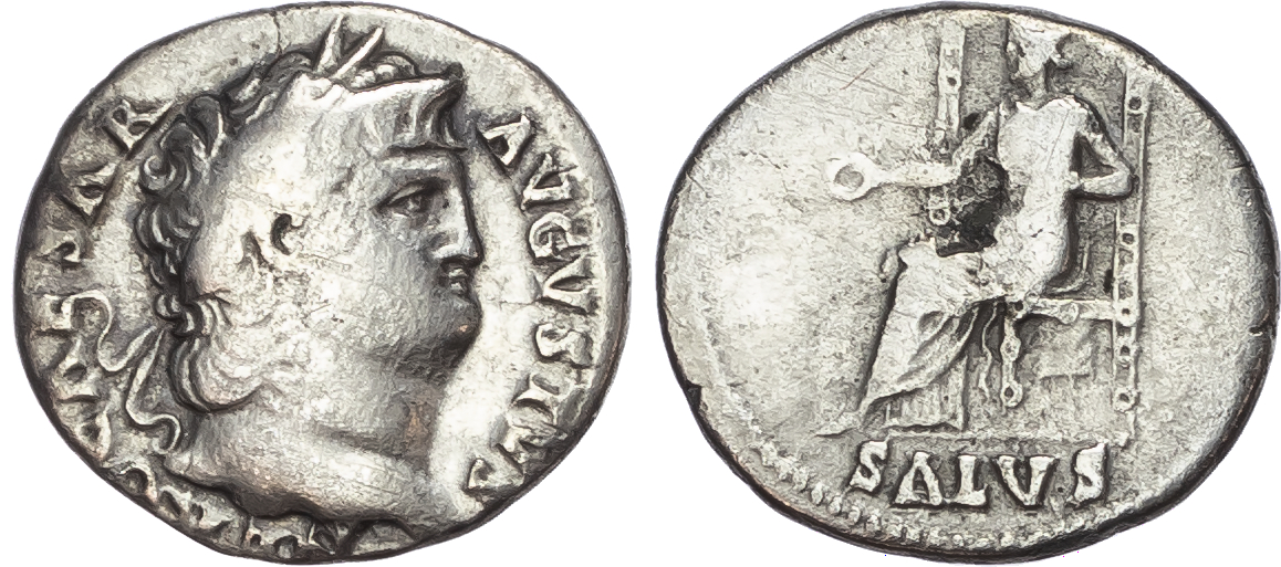 Nero (AD 54-68) AR Denarius, Rome, AD 65-66, 3.23g. 