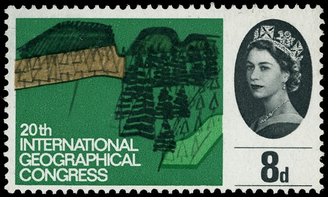 1964 8d Geographical, ordinary, watermark inverted variety, fine and scarce unmounted o.g. SG 653Wi £2,200