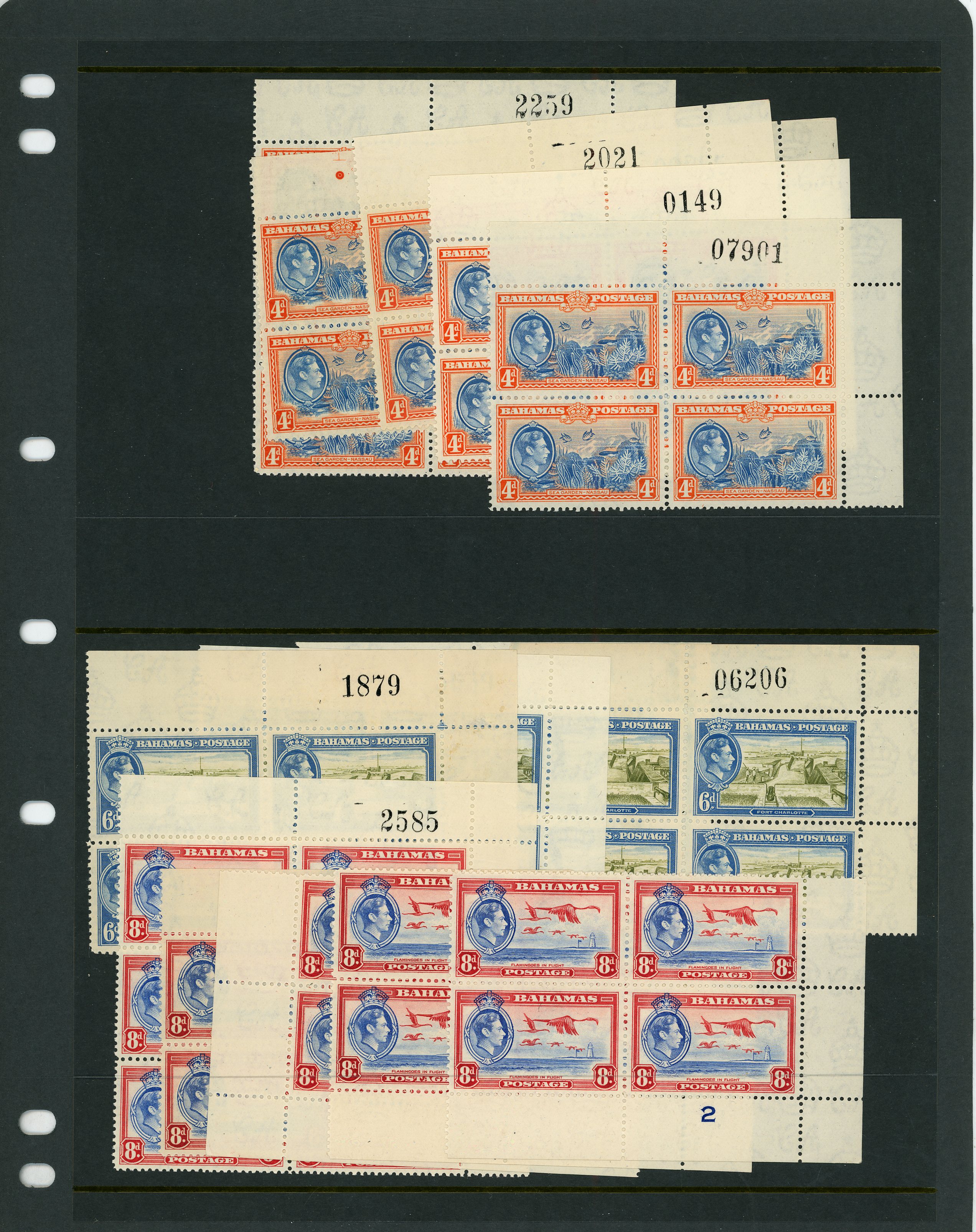 Bahamas SG 158-160 blocks mint