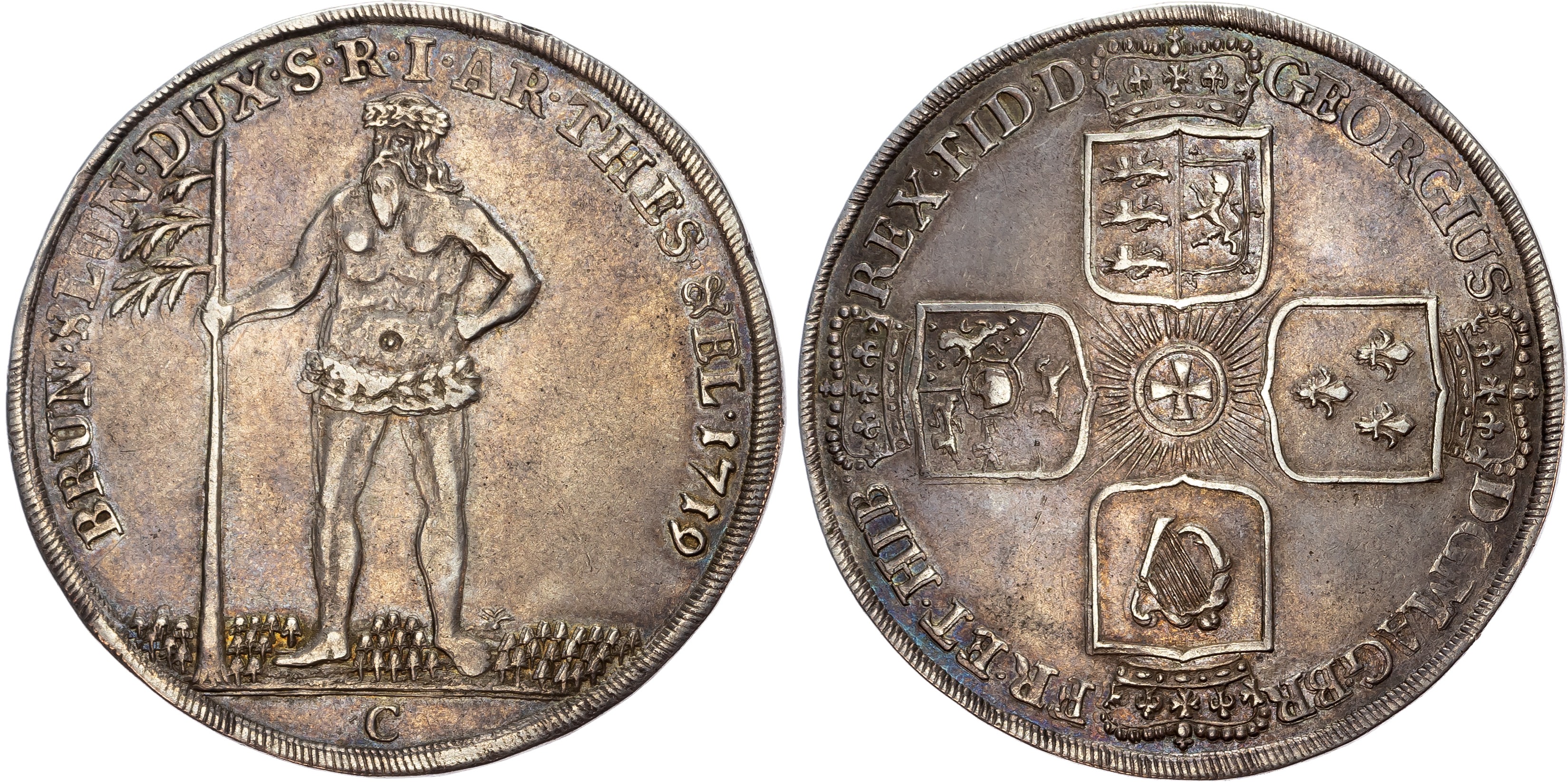 Germany, Brunswick-Luneburg, Hannover, silver Taler, 1719