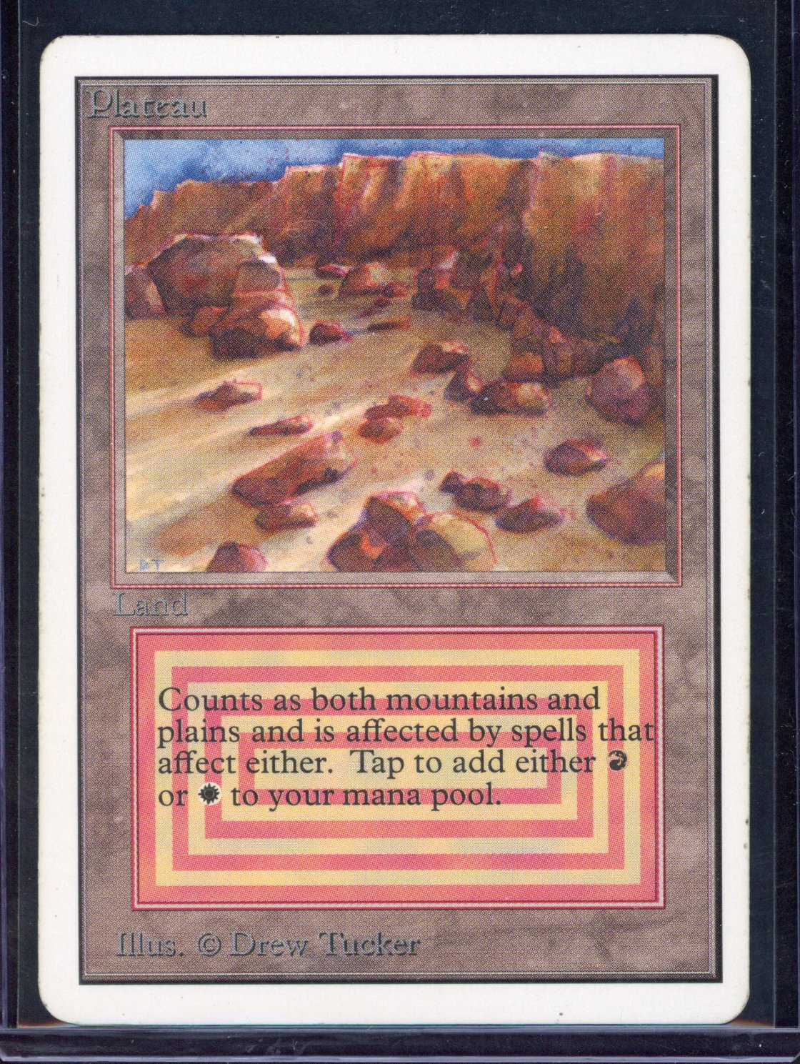 Magic The Gathering  - Plateau  - Unlimited  - Moderatly Played 