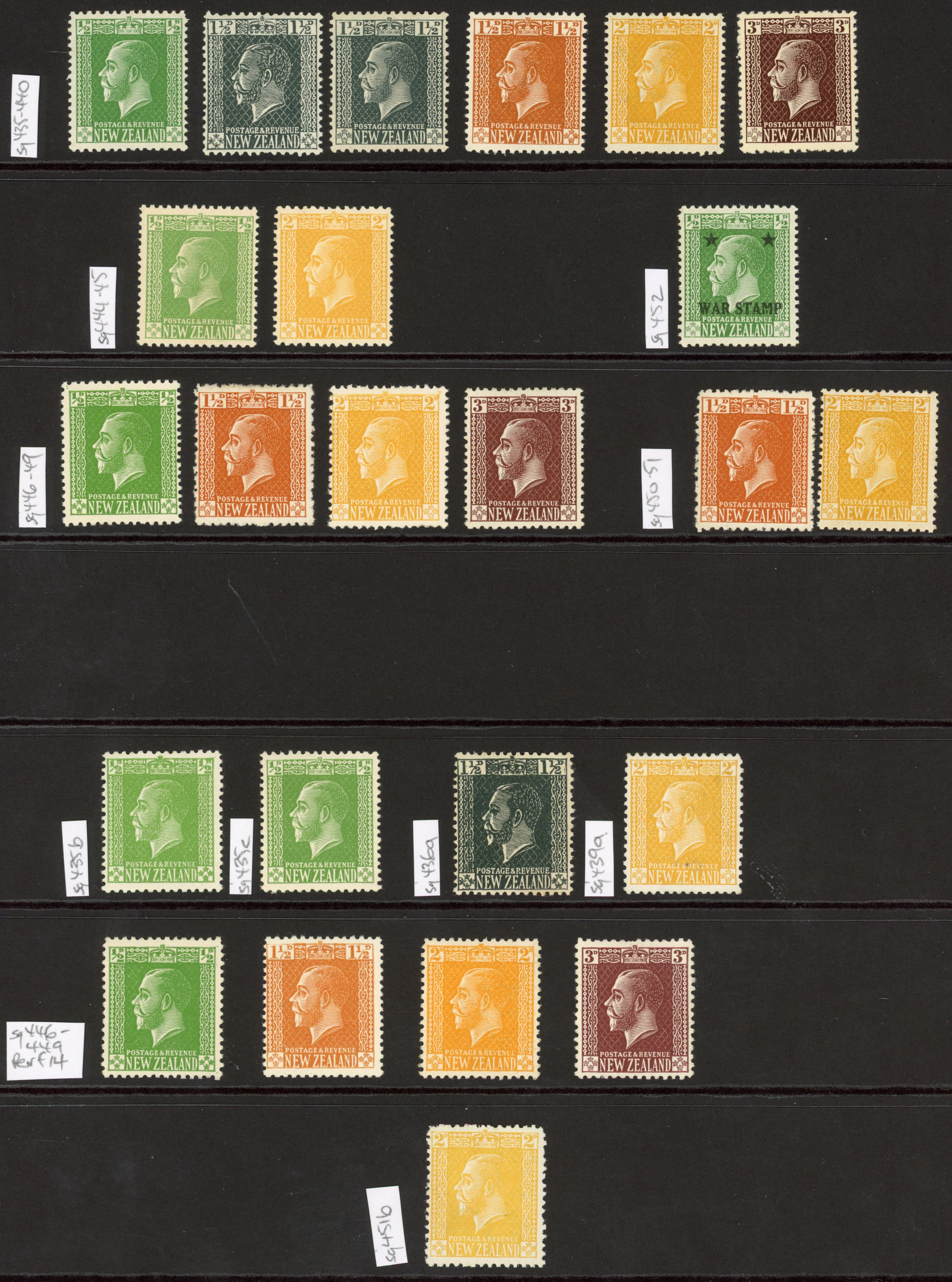 NZ SG 416/452 collection
