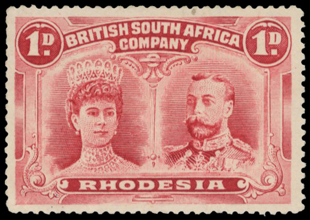 † 1d carmine perf 15 SG 170 mint