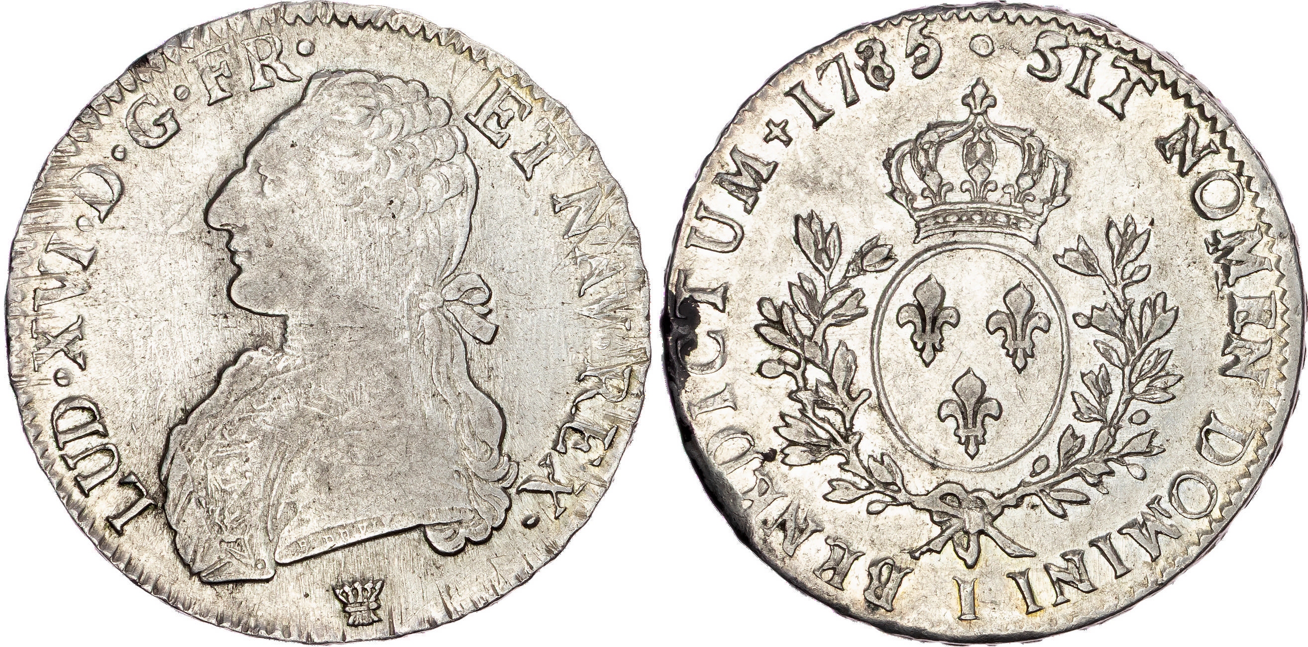 France, Louis XVI (1774-1792), silver Écu aux branches d'olivier, 1785
