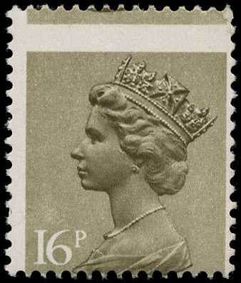 1983 16p olive-drab approx 5mm...