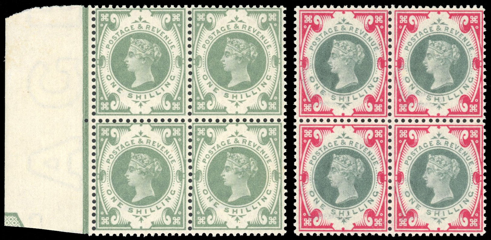 Great Britain 1887-1900 Jubilee set excl 4d blocks 4 mainly full o.g.