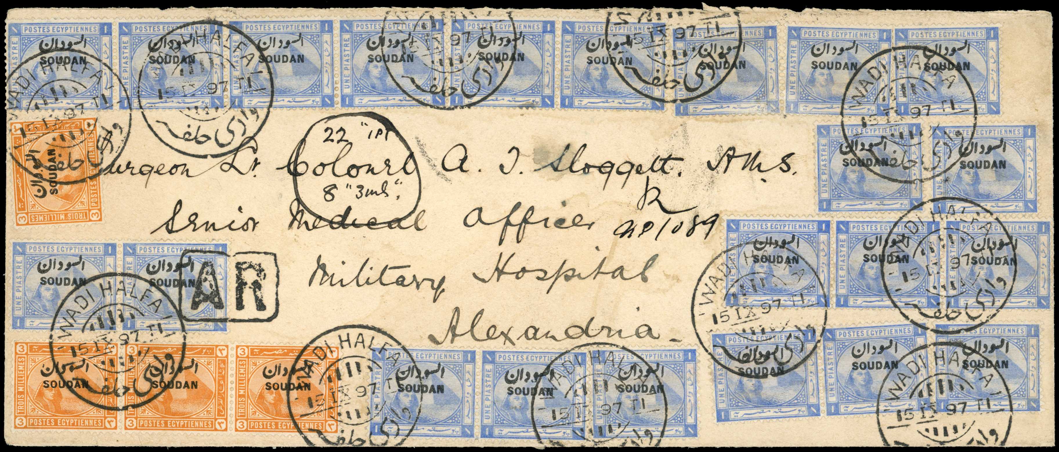 POSTAL HISTORY: 1897 long envelope addressed...