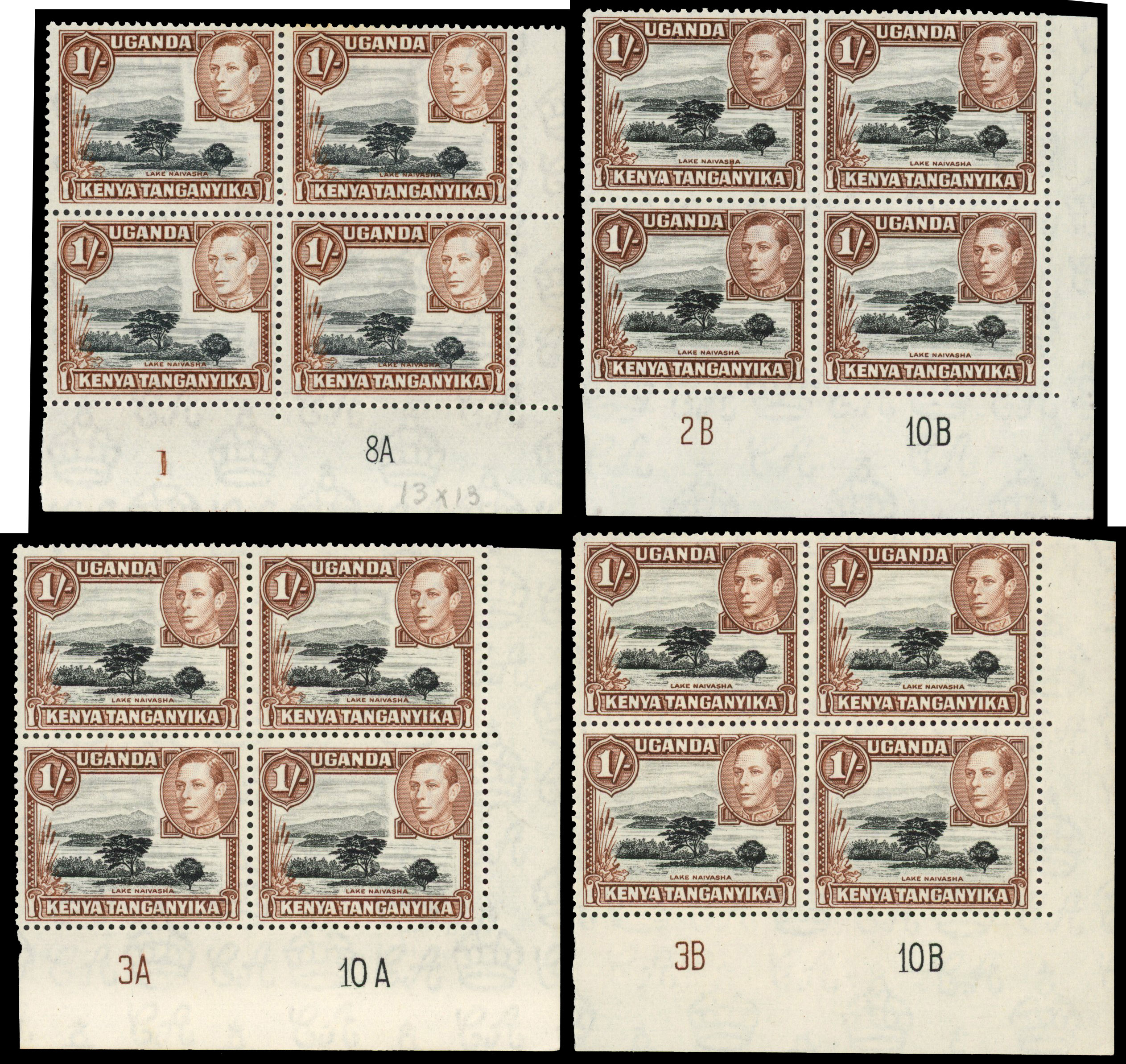 KUT SG 145ba Plate blocks mint