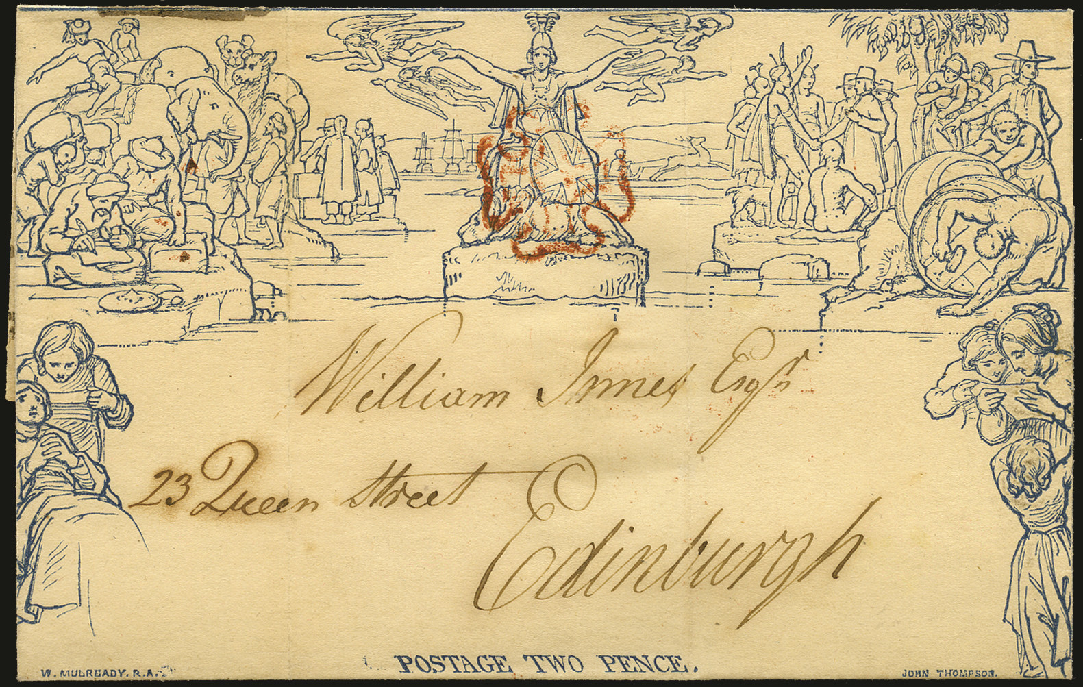 GB 1840  SGME3 Cover "May Date" May 23 Lettersheet