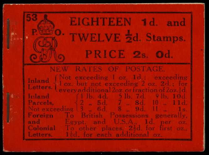 1916 (December) 2/- booklet (#53), panes...