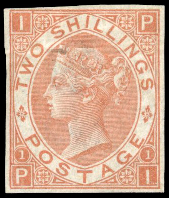 GB 1867-80 2s brown, Plate 1 imperforate mint SG 121a