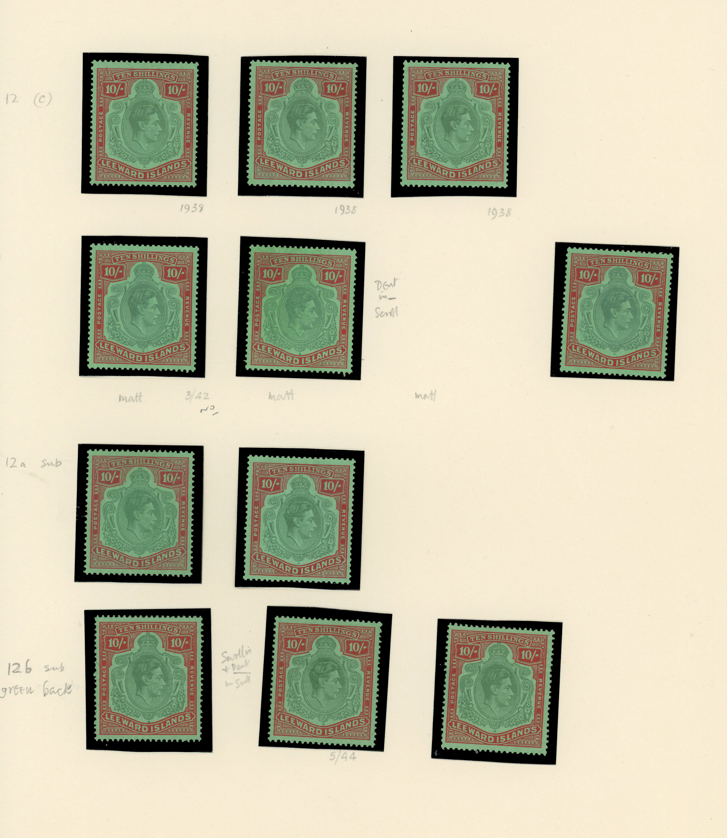 Leeward Islands SG 113/114c collection