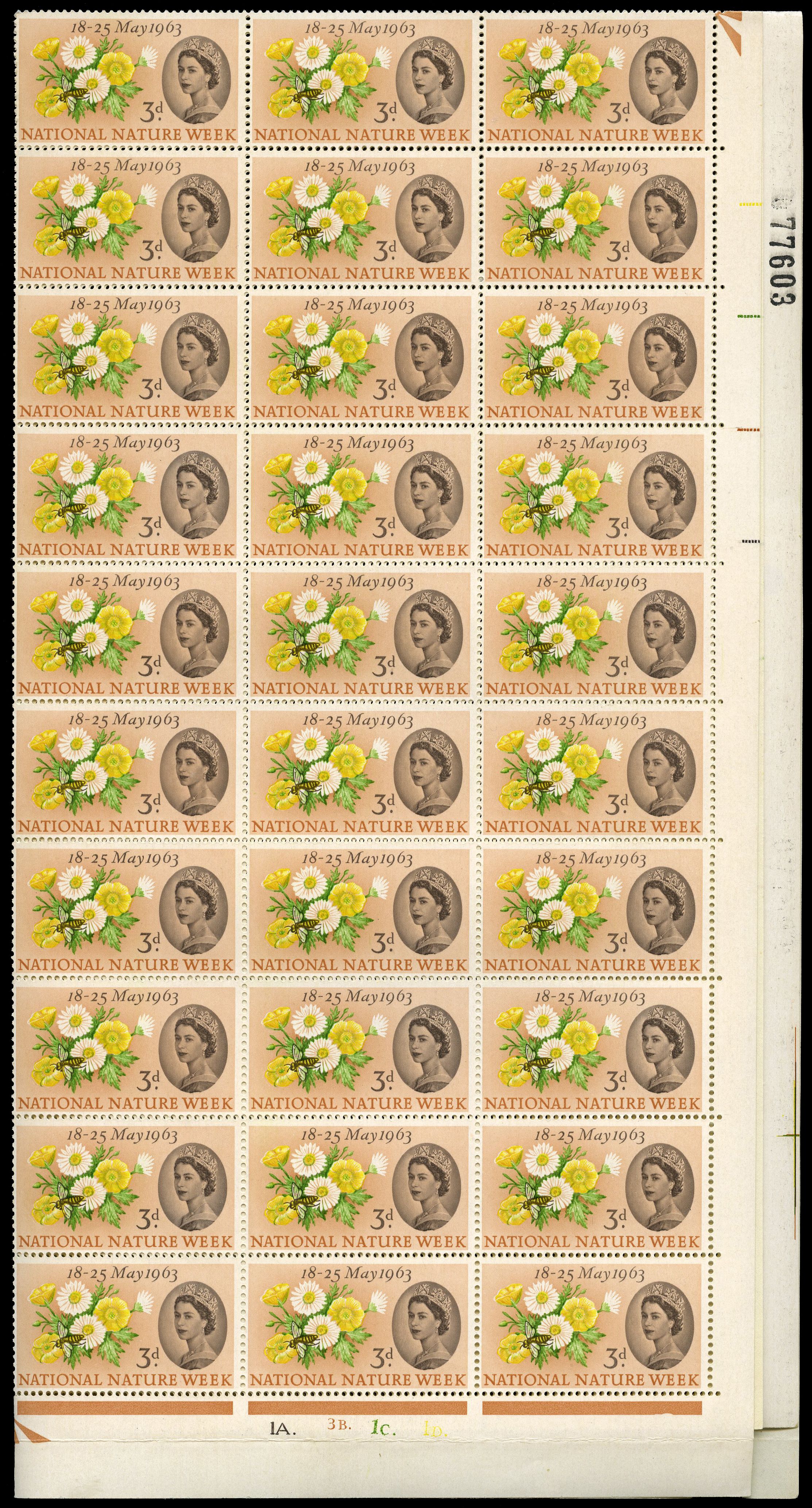 1963 3d National Nature Week, ordinary...