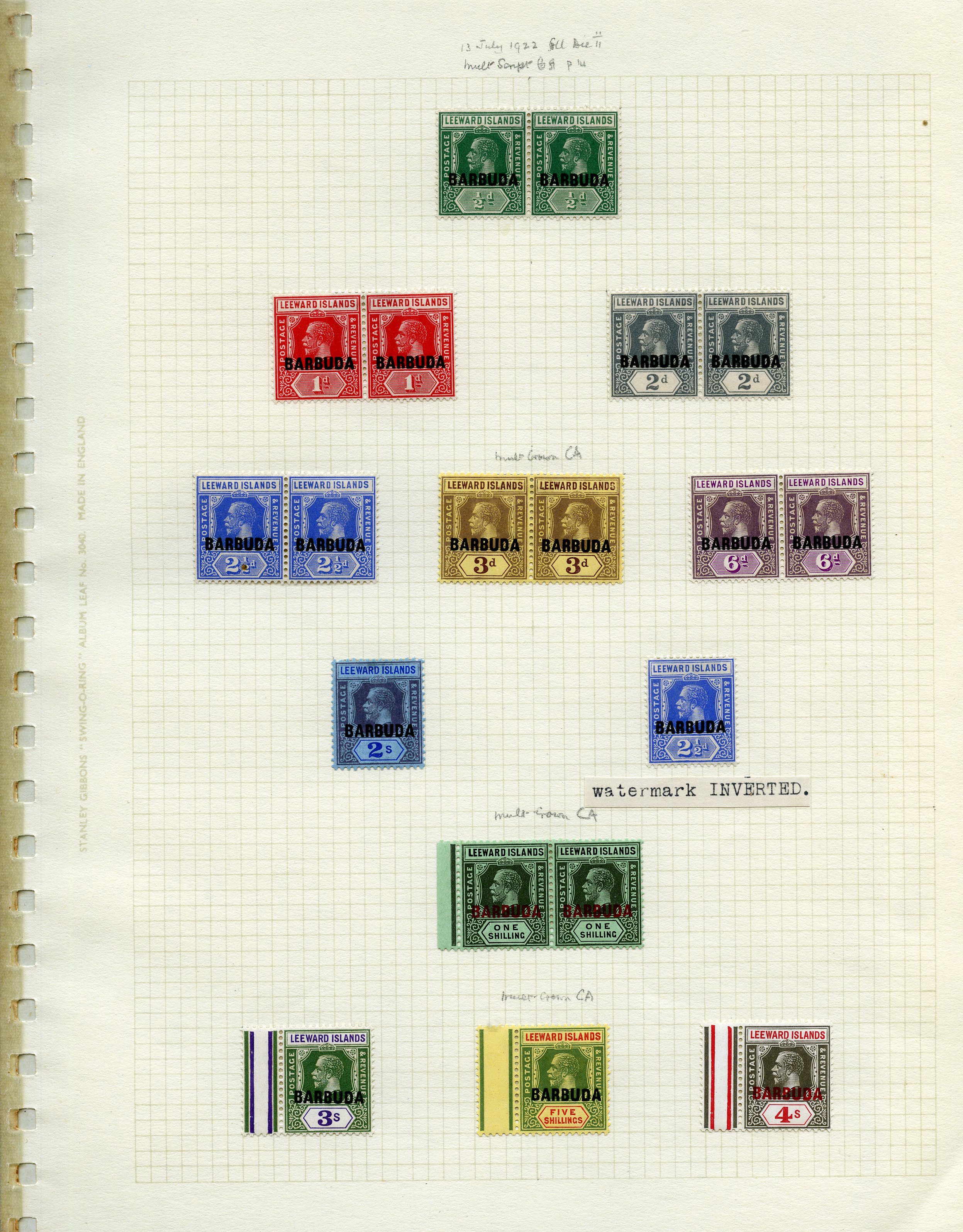 1932 Tercentenary set of ten, fine o.g.,...